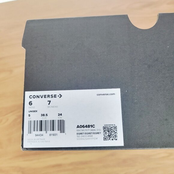 Converse Run Star Utility Sandal 7 CX Women Chunky Sandals Beige Leather A06481C - Picture 13 of 15